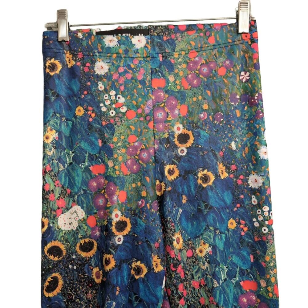 BlackMilk Multi-Color Floral Vibrant Art Inspired Leggings Pants M - Picture 5 of 9